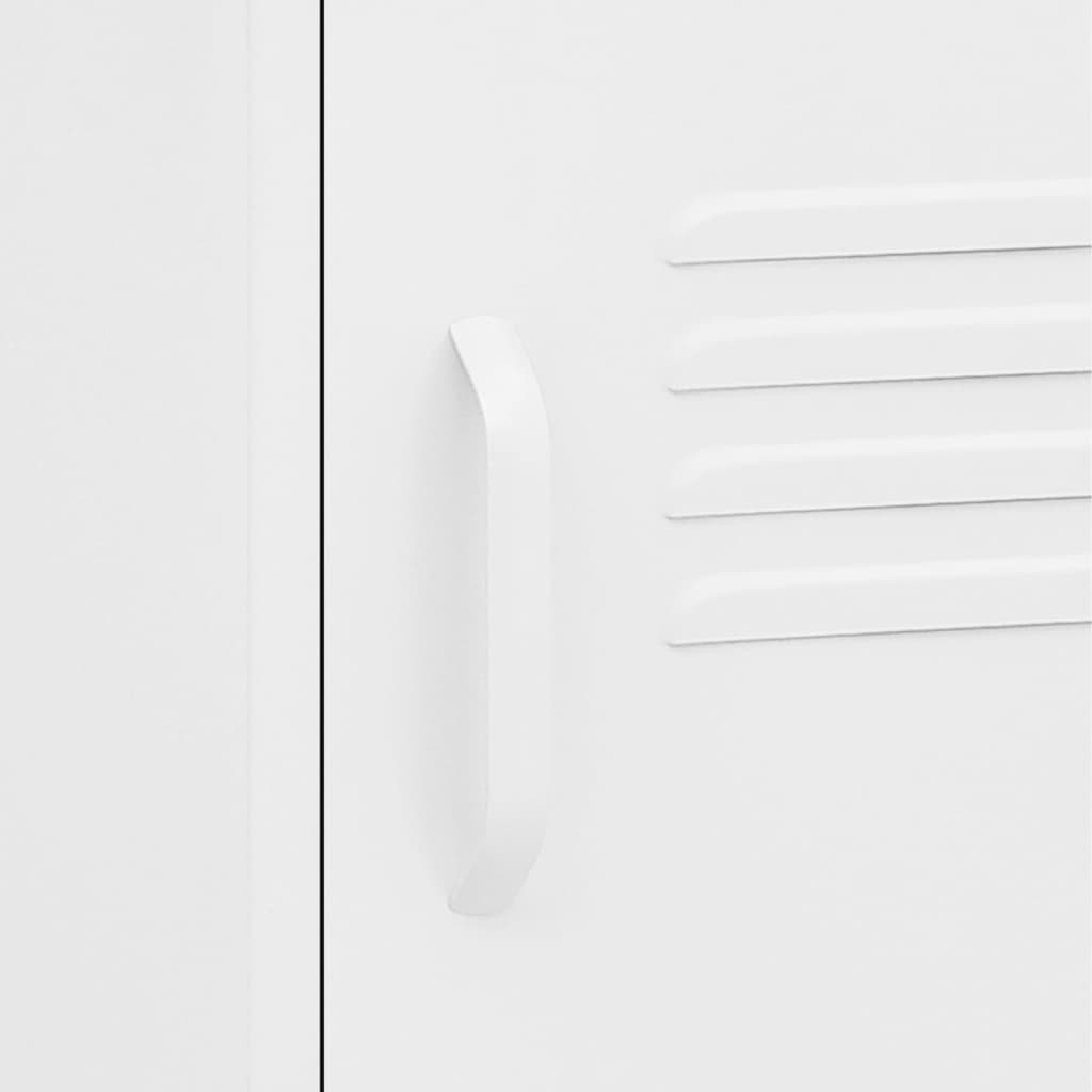 Mesita de noche acero blanco 35x35x51 cm - Imagen 7