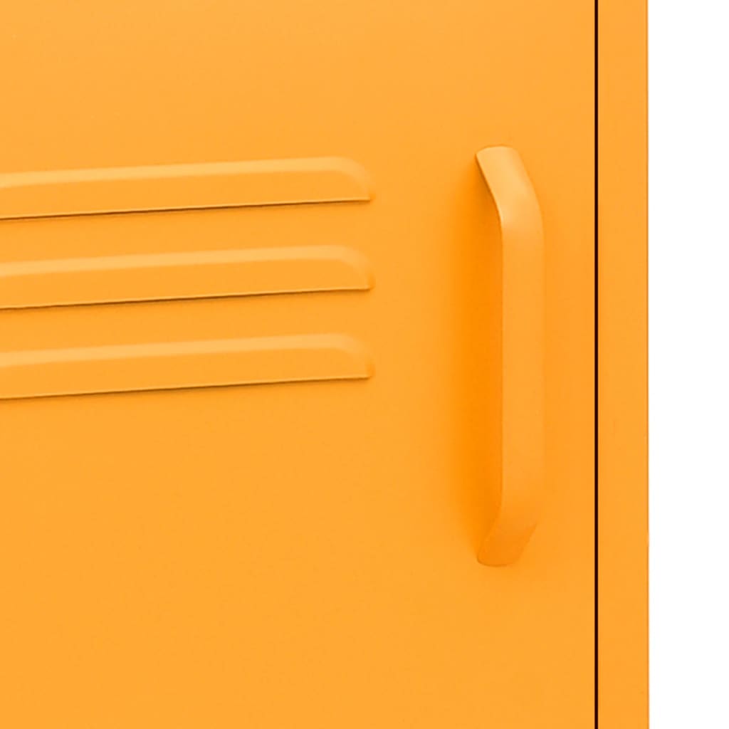 Mesita de noche acero amarillo mostaza 35x35x51 cm - Imagen 8