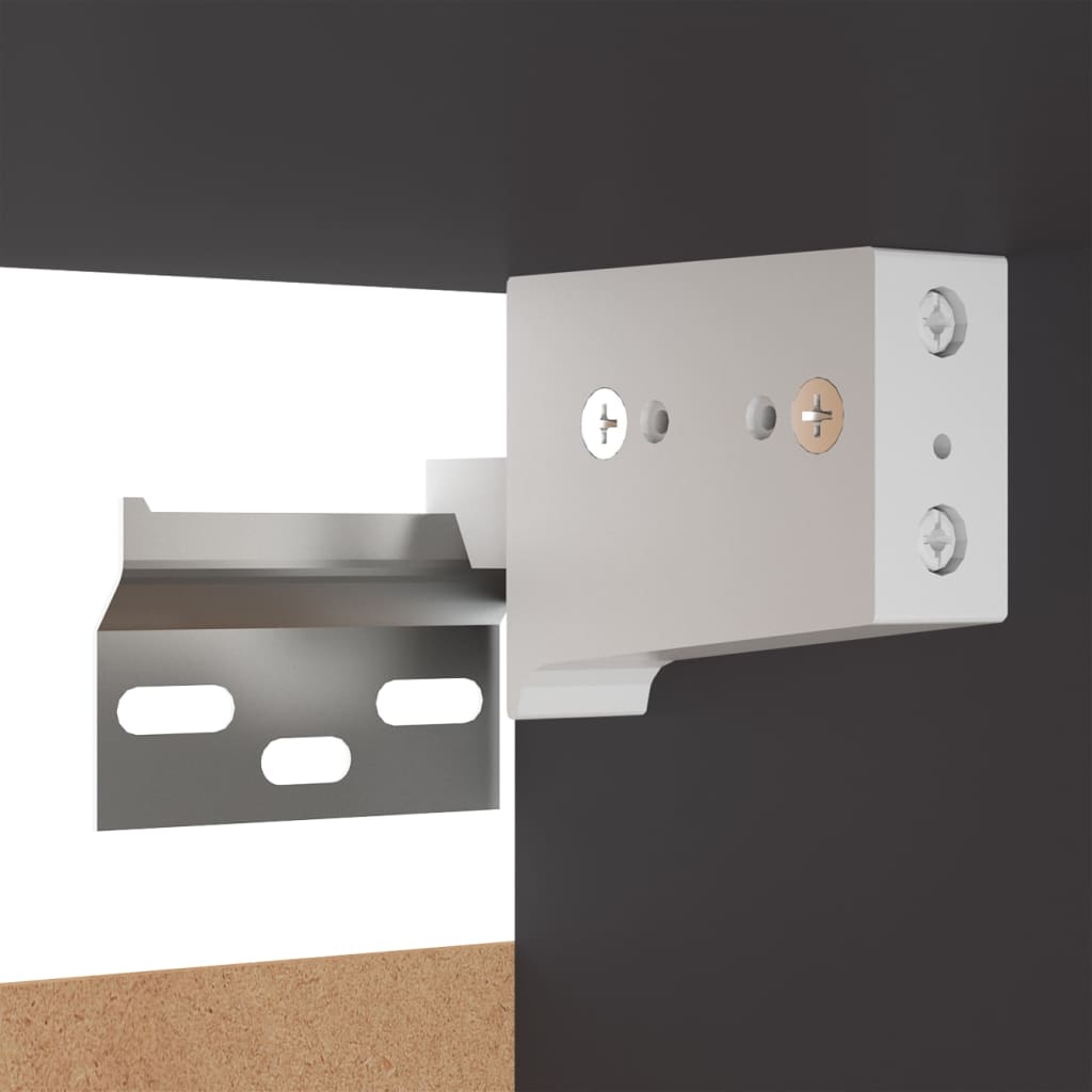 Mesita de noche madera de ingeniería gris 30,5x30x30 cm - Imagen 8