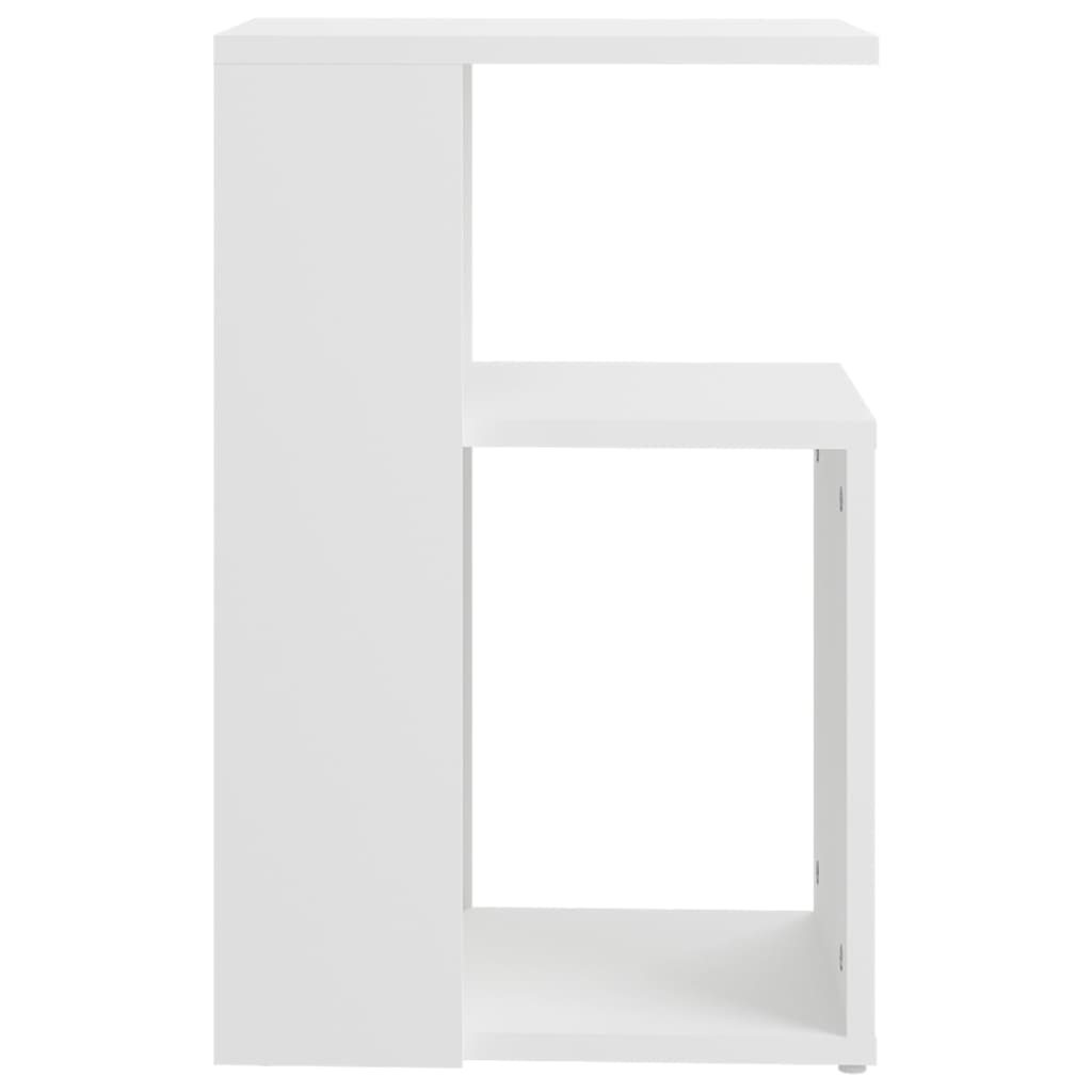 Mesa auxiliar de madera contrachapada blanco 36x30x56 cm - Imagen 4