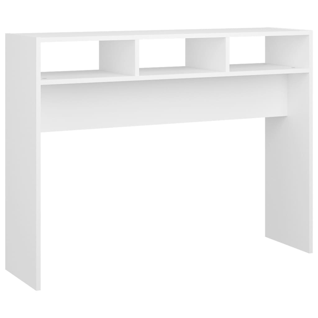 Mesa consola madera de ingeniería blanco 105x30x80 cm - Imagen 2