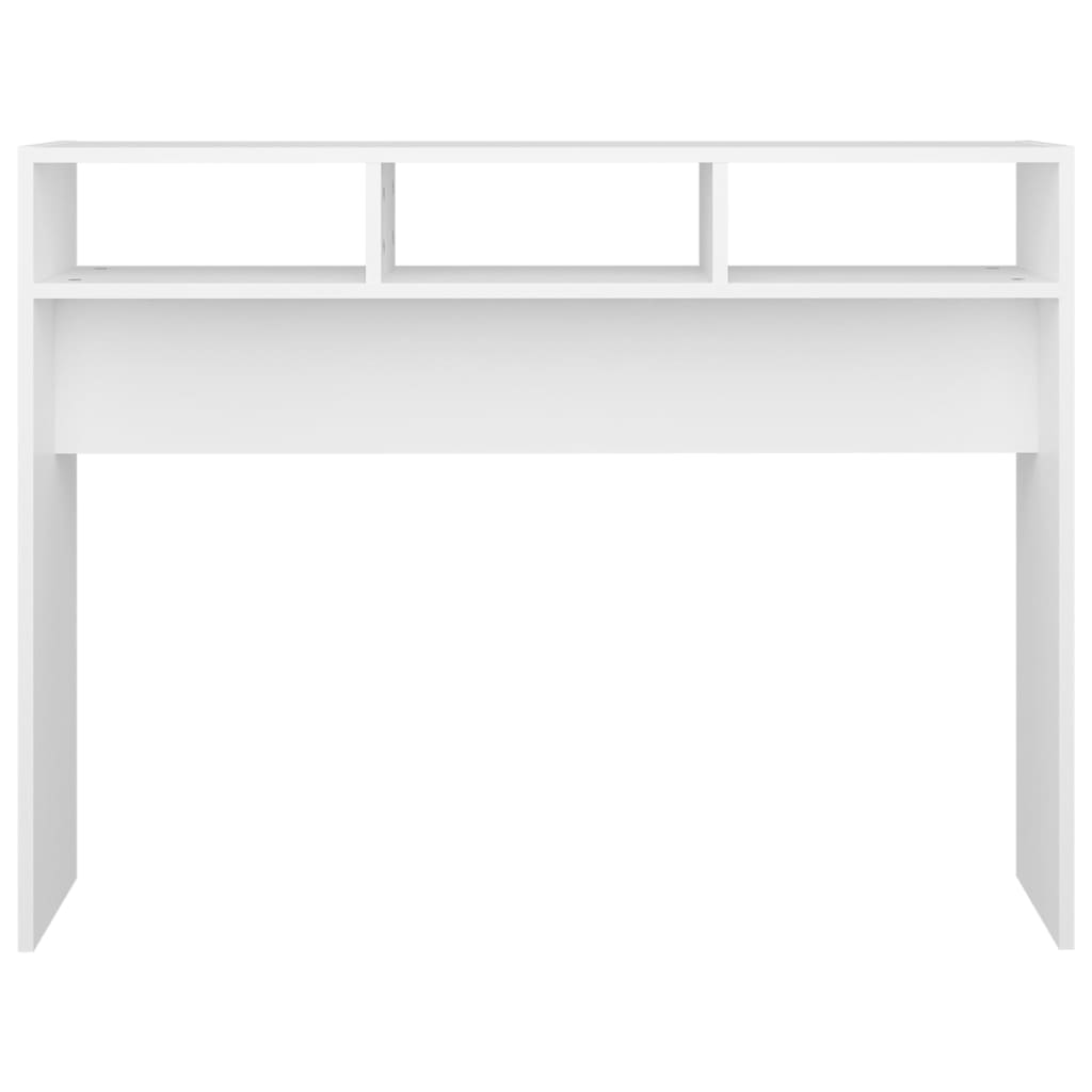 Mesa consola madera de ingeniería blanco 105x30x80 cm - Imagen 5