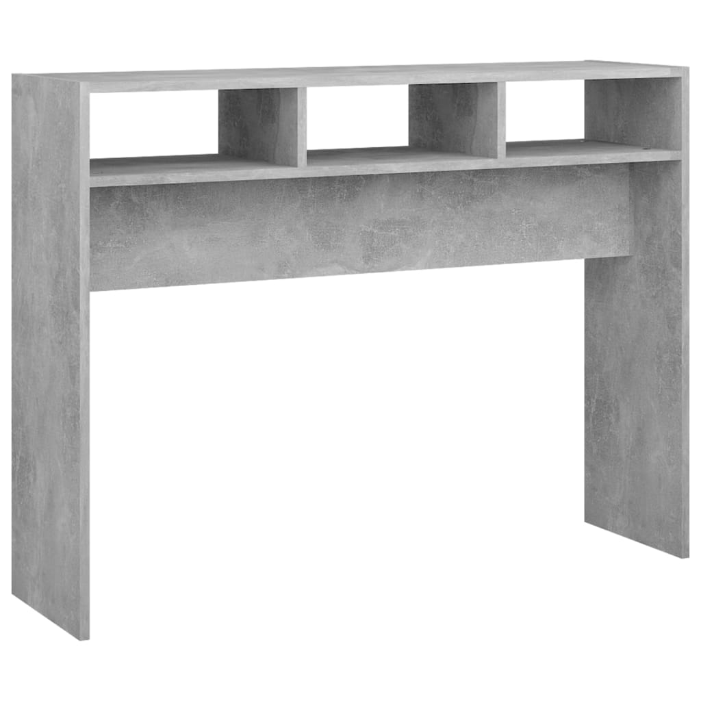 Mesa consola madera de ingeniería gris hormigón 105x30x80 cm - Imagen 2