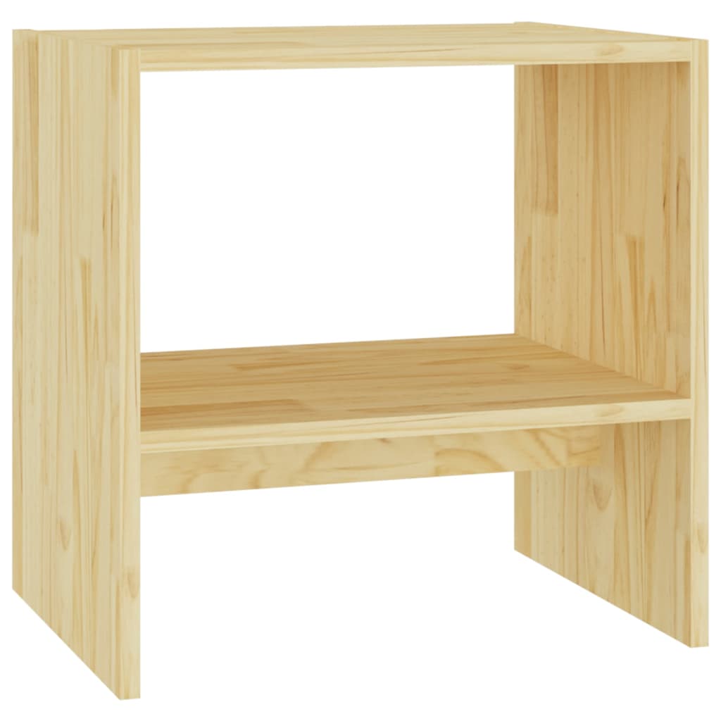 Mesita de noche madera maciza de pino 40x30,5x40 cm - Imagen 2