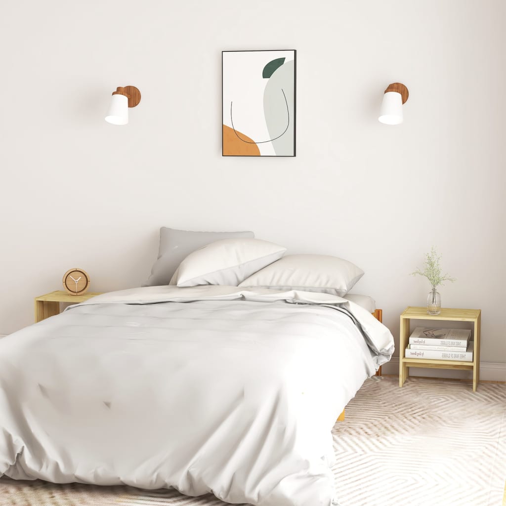 Mesita de noche madera maciza de pino 40x30,5x40 cm - Imagen 3