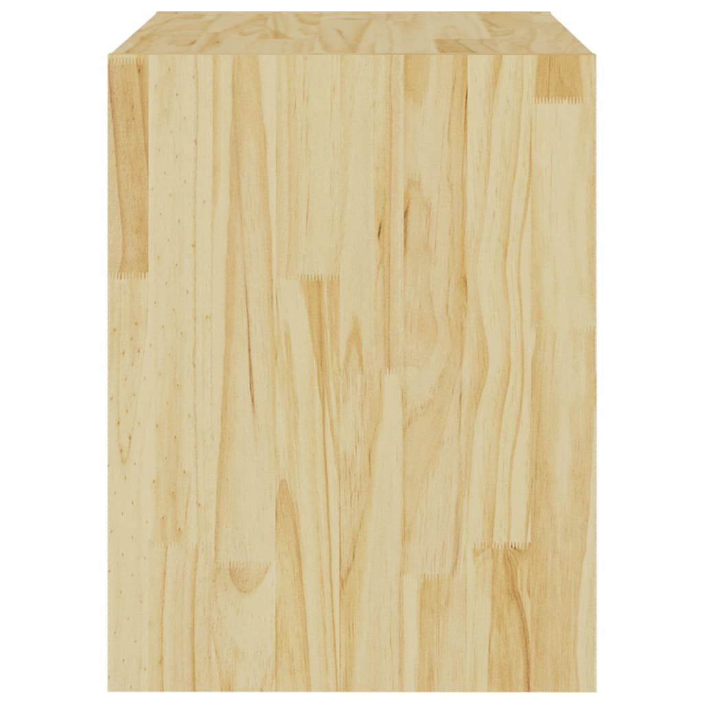 Mesita de noche madera maciza de pino 40x30,5x40 cm - Imagen 6