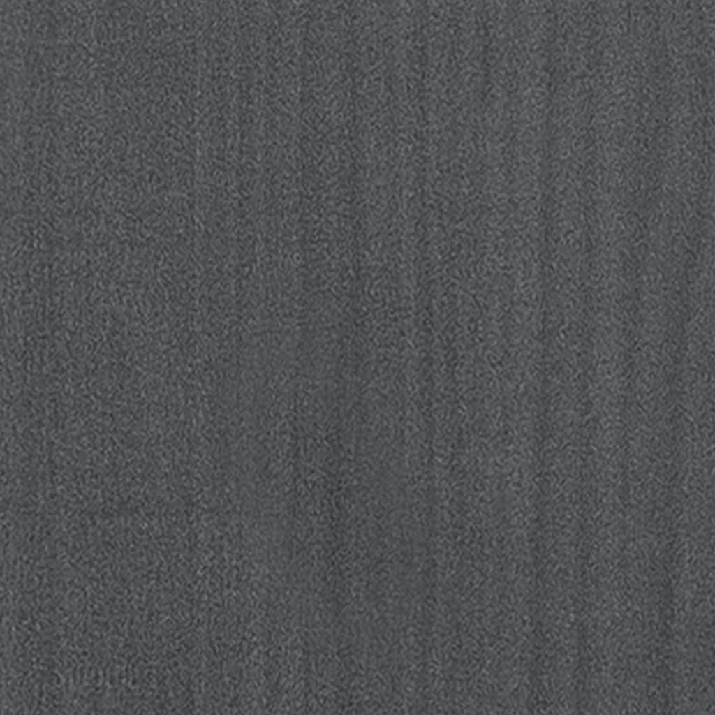Mesita de noche madera maciza de mango gris 40x30,5x40 cm - Imagen 7