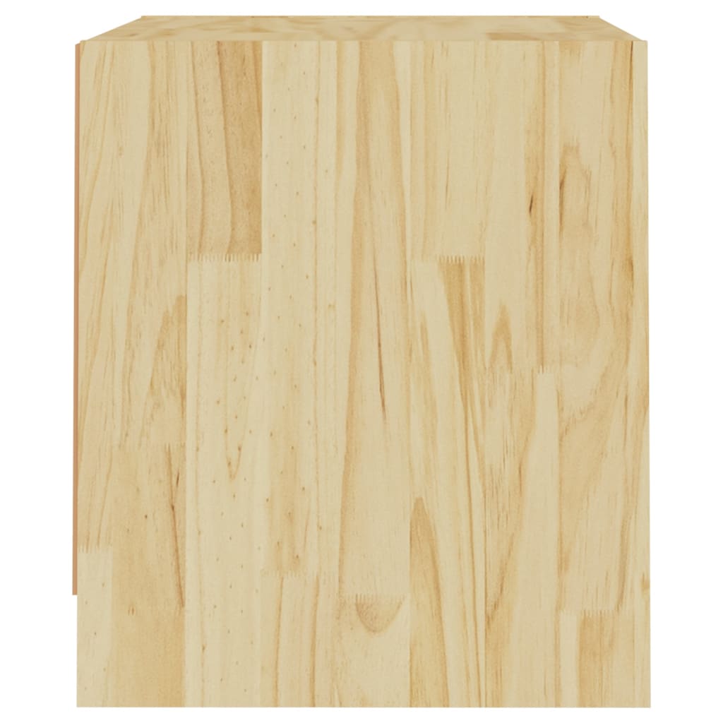 Mesita de noche madera maciza de pino 40x30,5x35,5 cm - Imagen 5