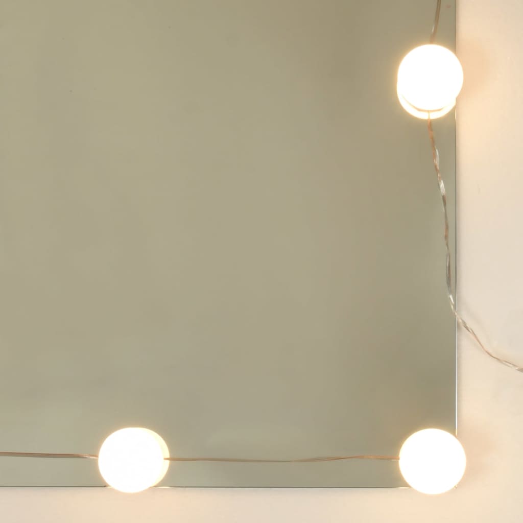 Mueble con espejo y luces LED gris hormigón 76x15x55 cm - Imagen 11