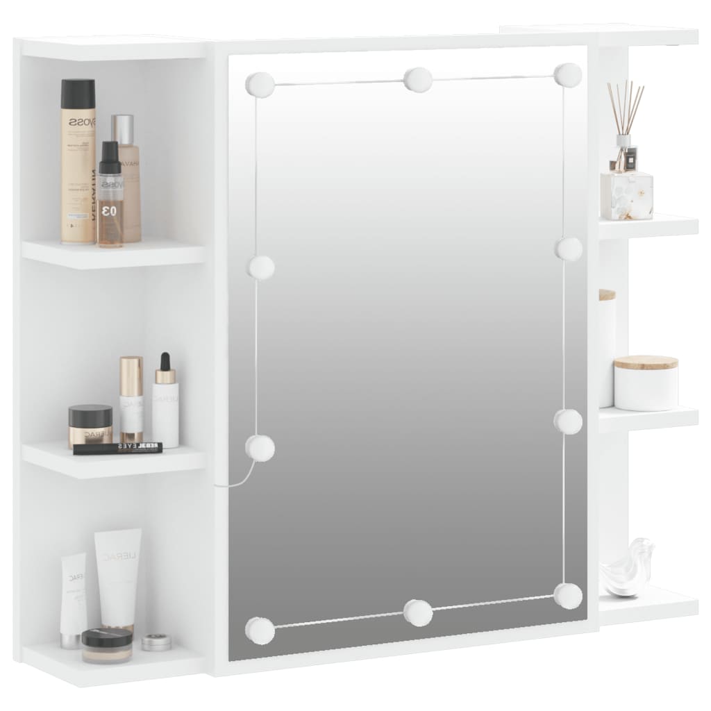 Mueble con espejo y luces LED blanco 70x16,5x60 cm - Imagen 6