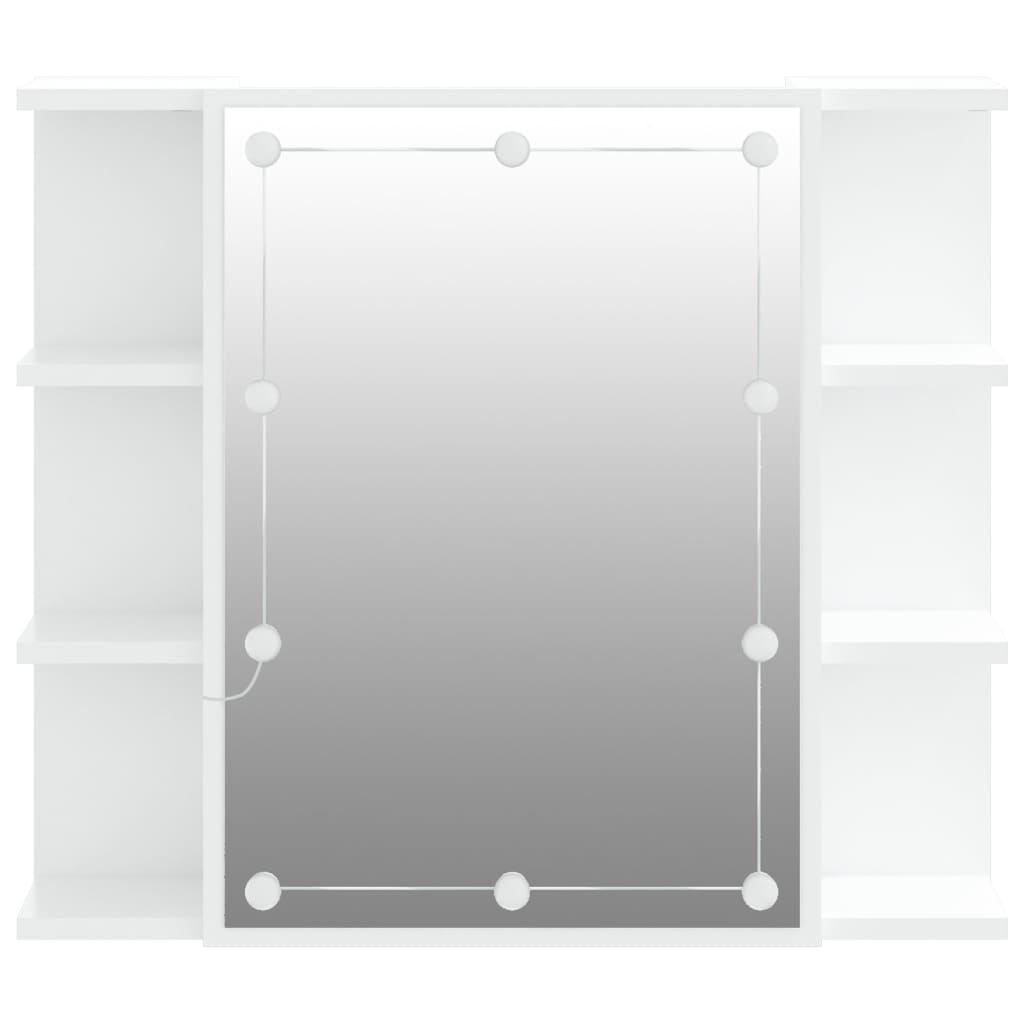 Mueble con espejo y luces LED blanco 70x16,5x60 cm - Imagen 8