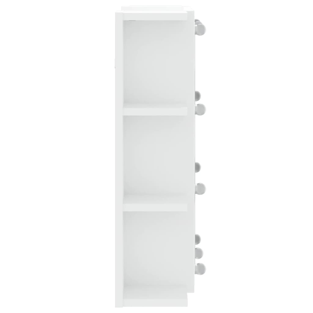 Mueble con espejo y luces LED blanco 70x16,5x60 cm - Imagen 9