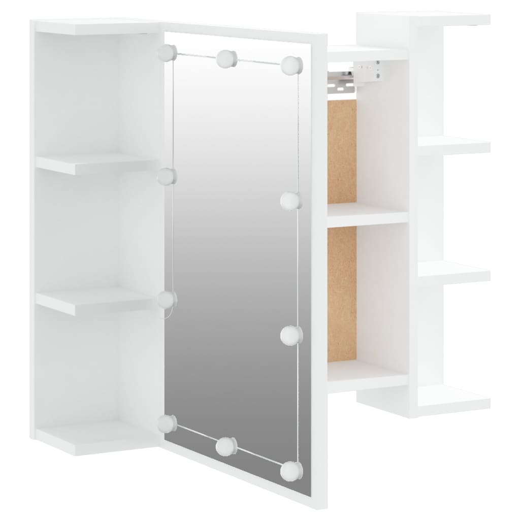 Mueble con espejo y luces LED blanco 70x16,5x60 cm - Imagen 10