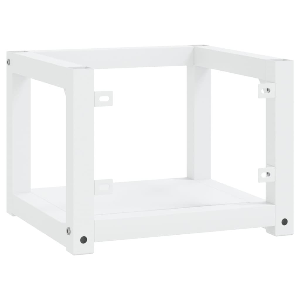 Estructura de lavabo suspendido hierro blanco 40x38x31 cm - Imagen 5