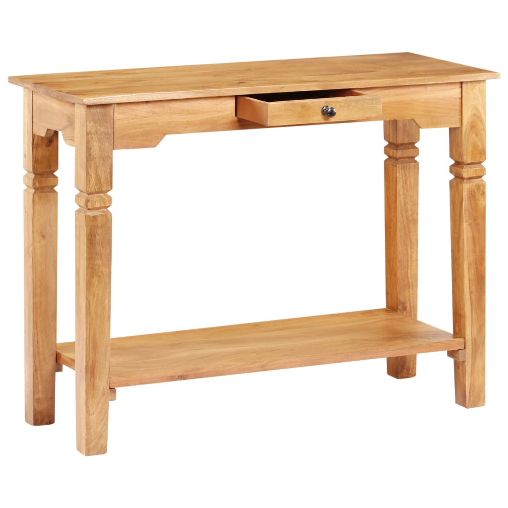 Mesa consola de madera maciza de acacia 100x40x76 cm - Imagen 3