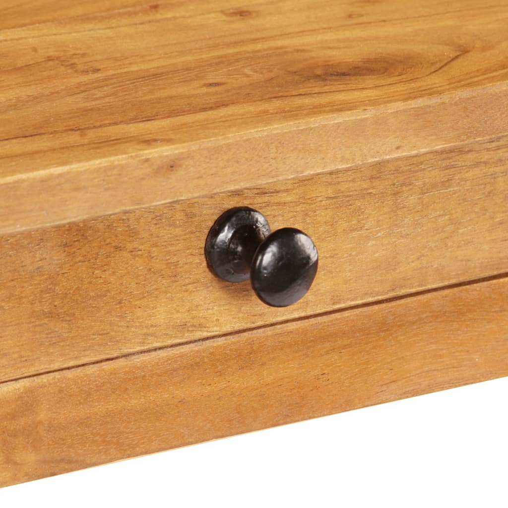 Mesa consola de madera maciza de acacia 100x40x76 cm - Imagen 5