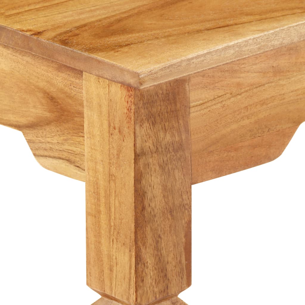 Mesa consola de madera maciza de acacia 100x40x76 cm - Imagen 6