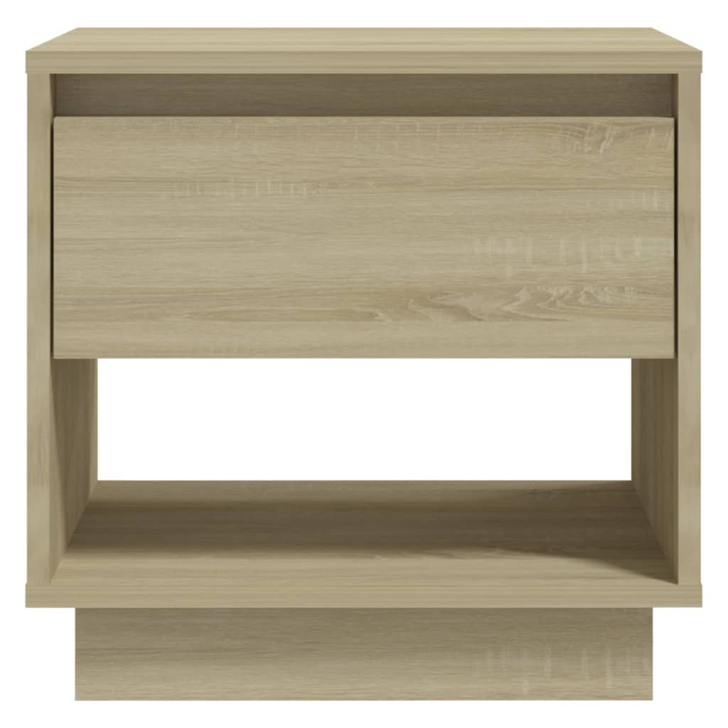 Mesita de noche madera contrachapada roble Sonoma 45x34x44 cm - Imagen 4