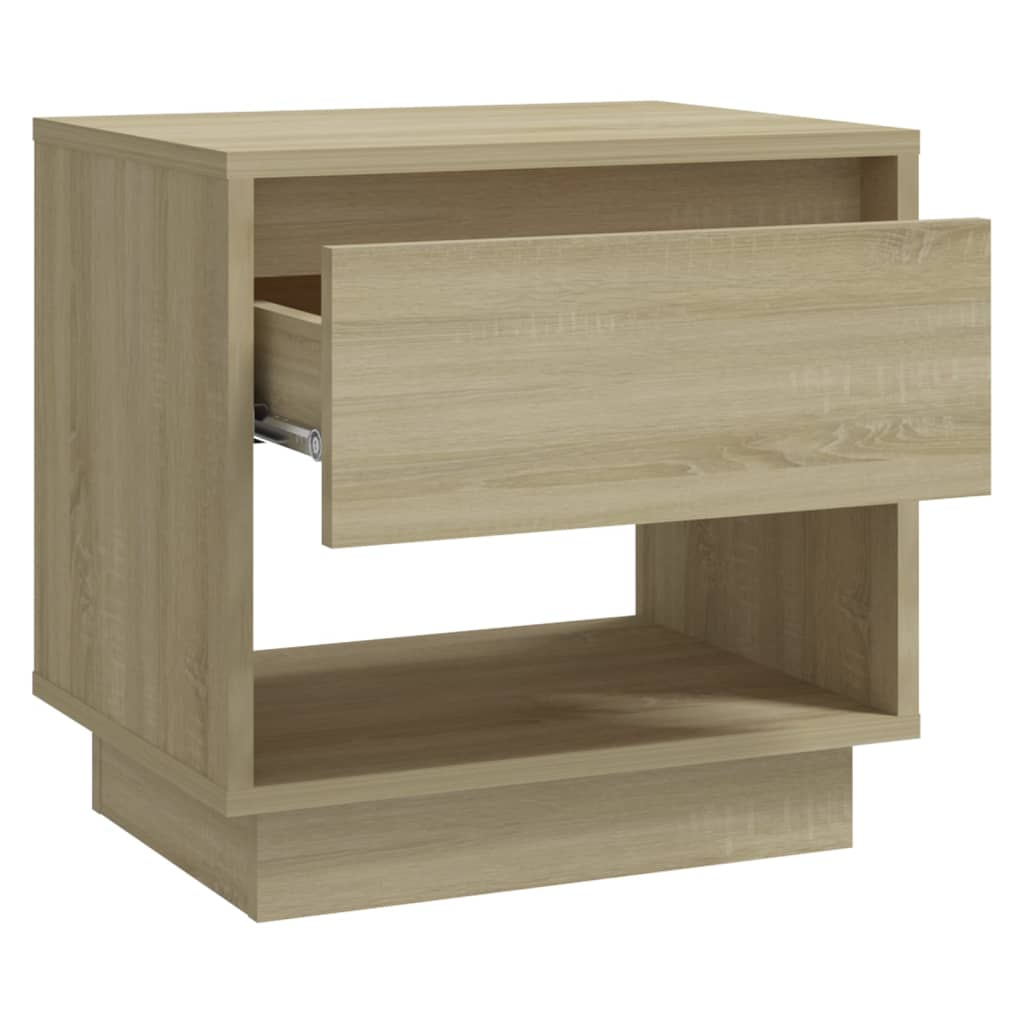 Mesita de noche madera contrachapada roble Sonoma 45x34x44 cm - Imagen 5