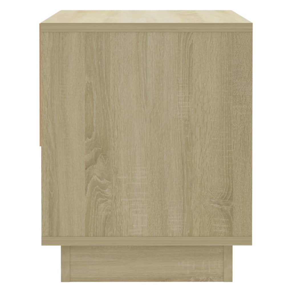 Mesita de noche madera contrachapada roble Sonoma 45x34x44 cm - Imagen 6