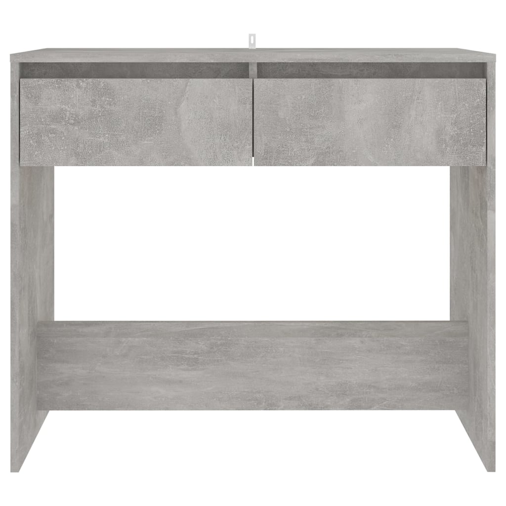 Mesa consola madera contrachapada gris hormigón 89x41x76,5 cm - Imagen 5