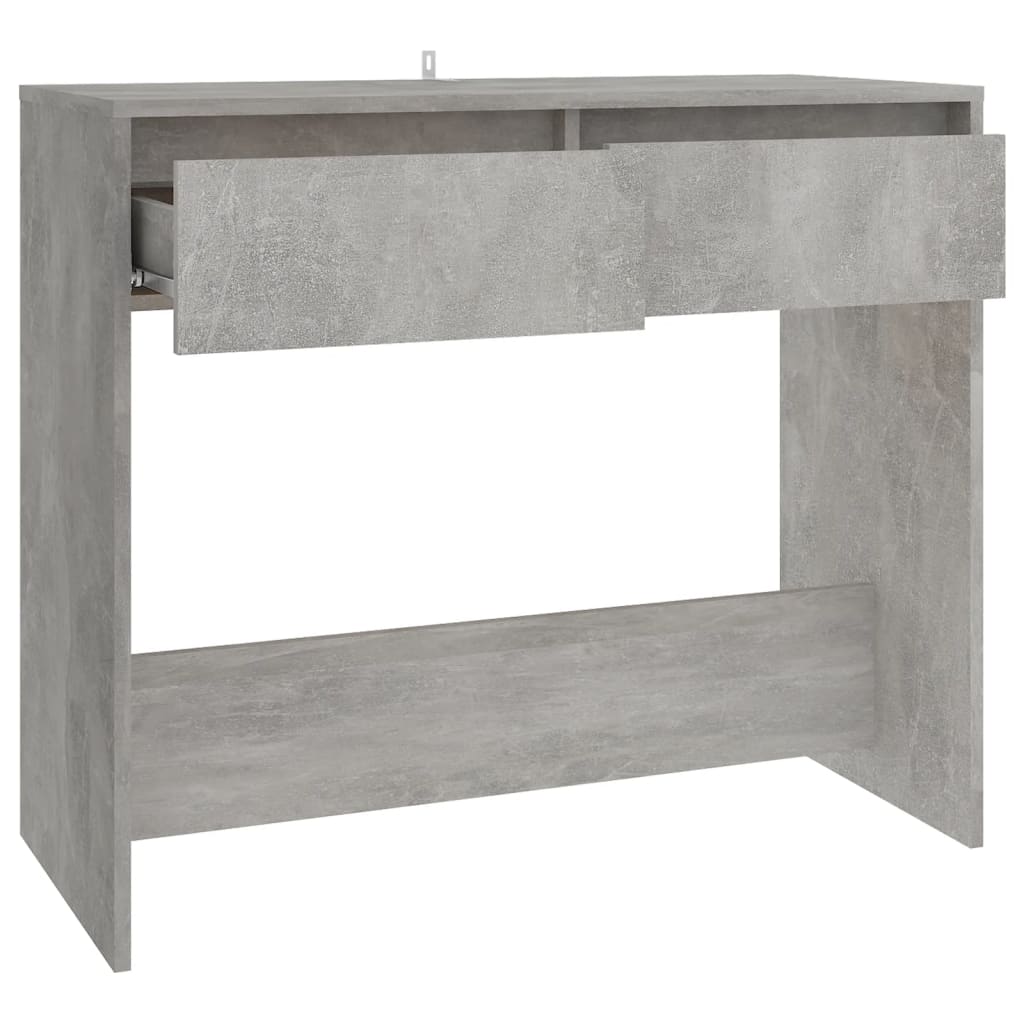 Mesa consola madera contrachapada gris hormigón 89x41x76,5 cm - Imagen 7