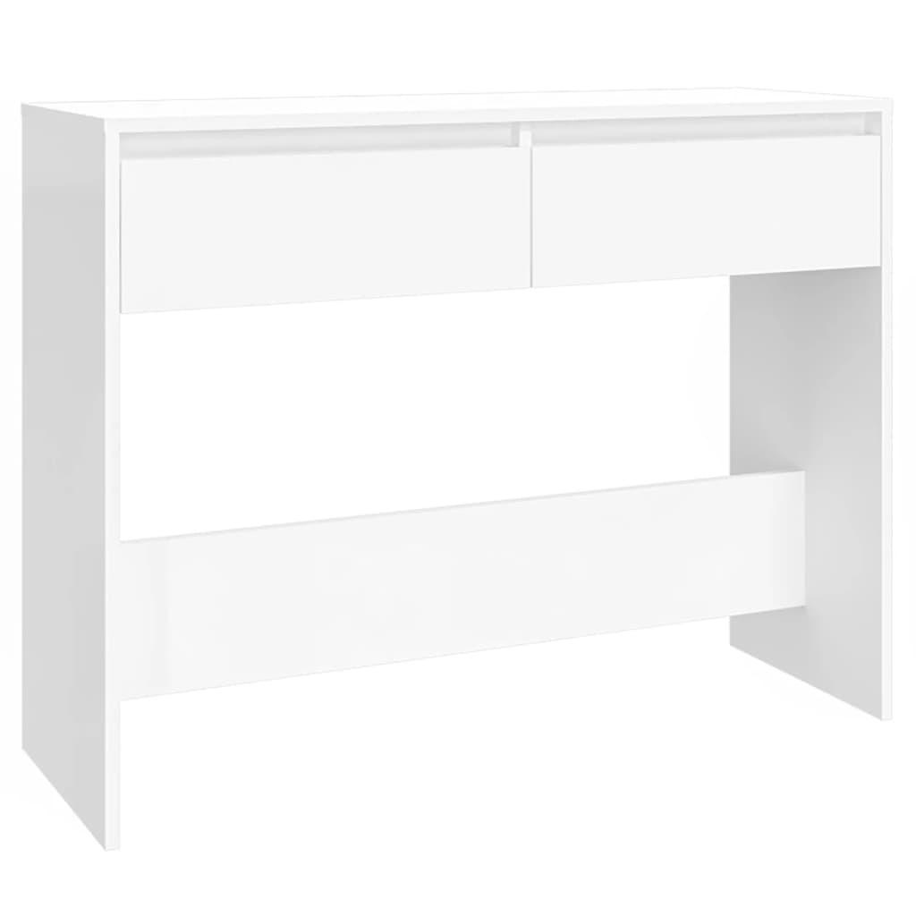 Mesa consola madera de ingeniería blanca 100x35x76,5 cm - Imagen 2