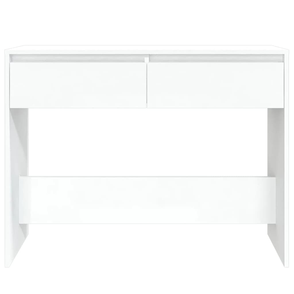 Mesa consola madera de ingeniería blanca 100x35x76,5 cm - Imagen 5