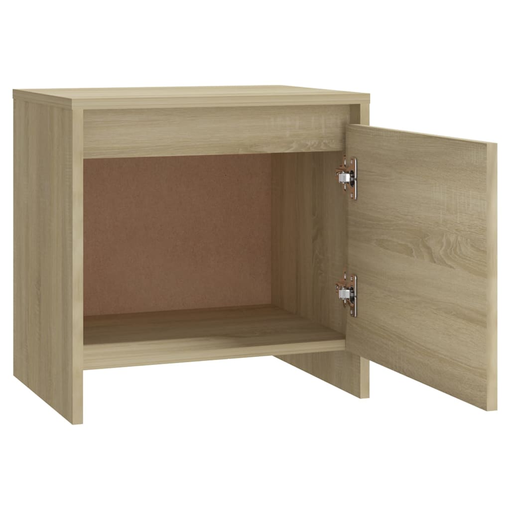 Mesita de noche madera ingeniería roble Sonoma 45x34,5x44,5 cm - Imagen 4