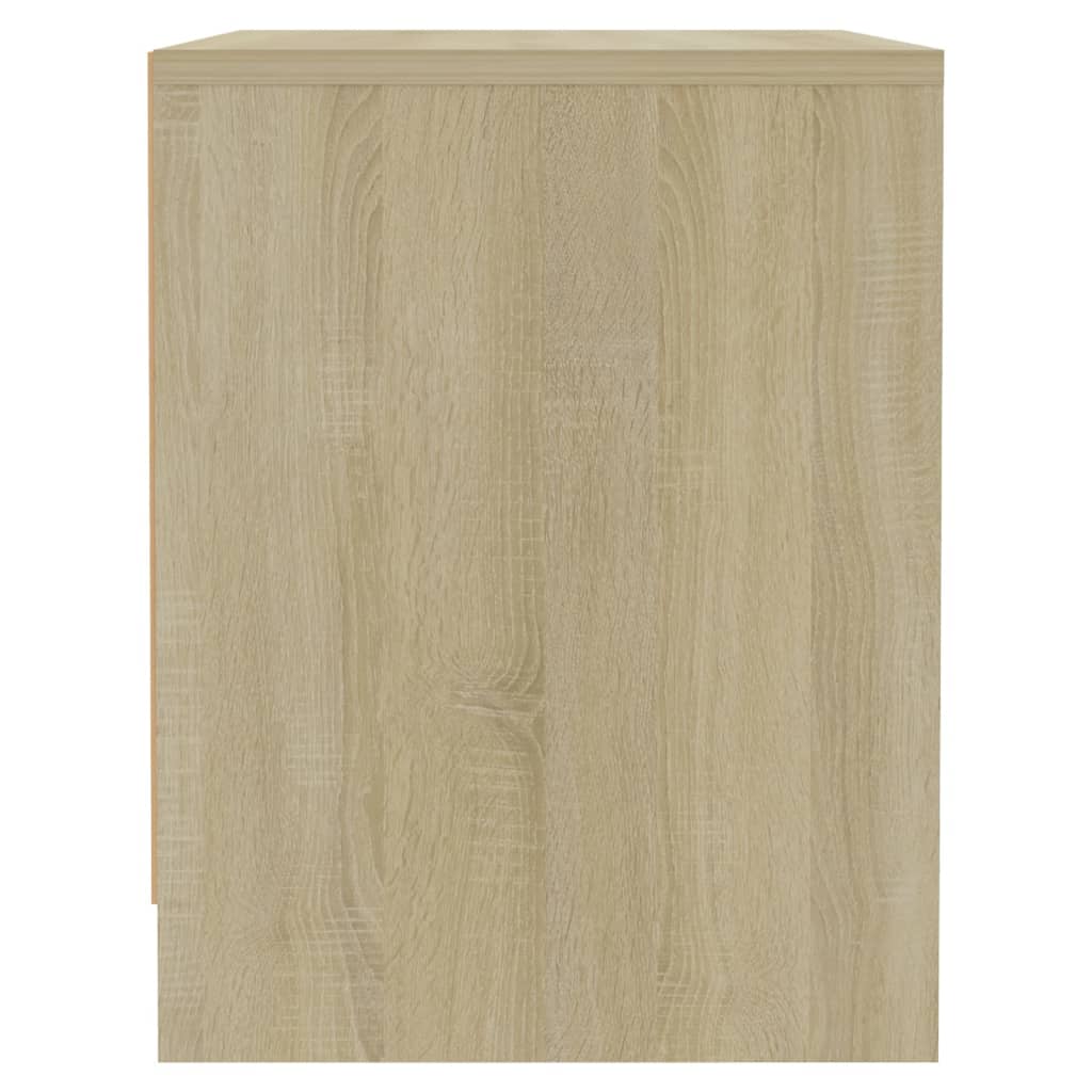 Mesita de noche madera ingeniería roble Sonoma 45x34,5x44,5 cm - Imagen 6