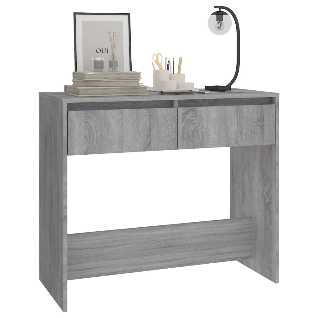 Mesa consola madera de ingeniería gris Sonoma 89x41x76,5 cm - Imagen 4