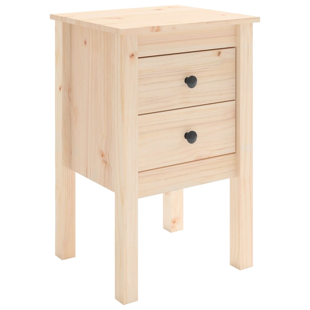 Mesita de noche madera maciza de pino 40x35x61,5 cm - Imagen 2