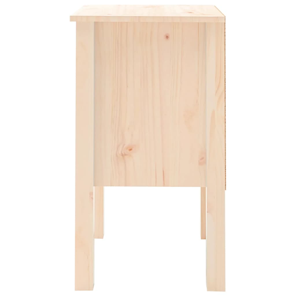Mesita de noche madera maciza de pino 40x35x61,5 cm - Imagen 6