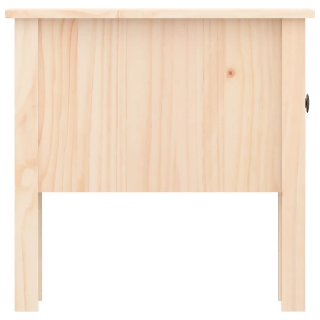 Mesa auxiliar de madera maciza de pino 50x50x49 cm - Imagen 8