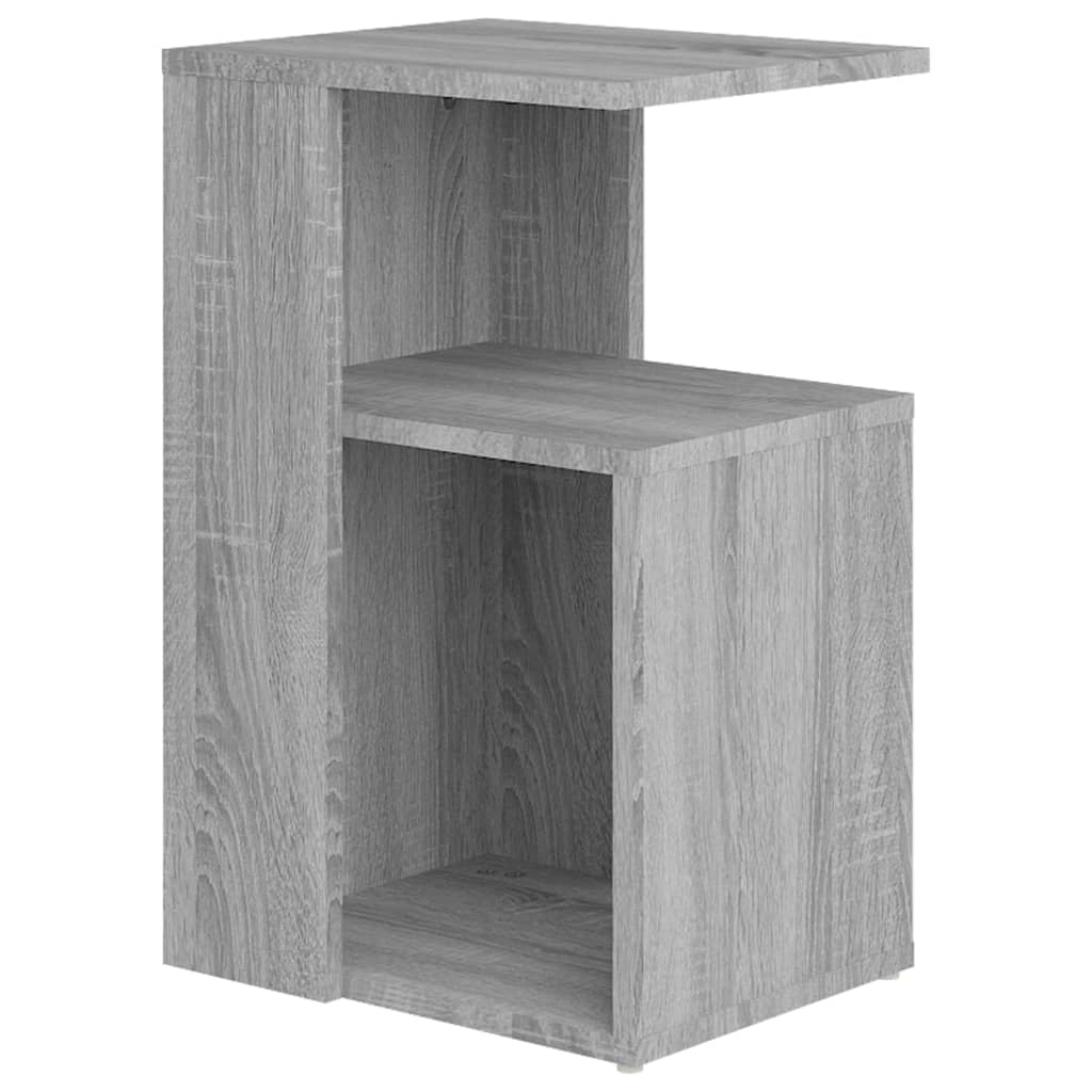 Mesa auxiliar madera contrachapada gris Sonoma 36x30x56 cm - Imagen 2