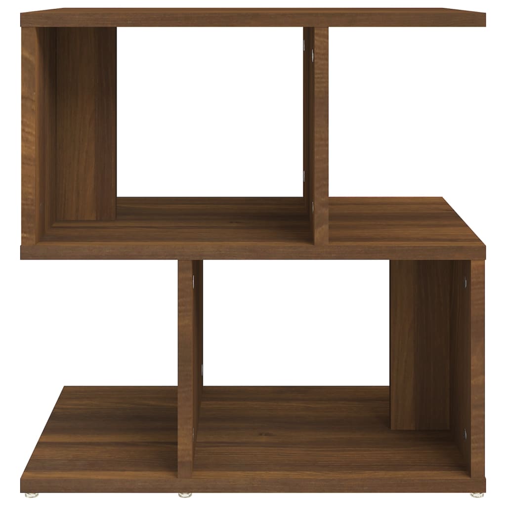 Mesita de noche madera contrachapada marrón roble 50x30x51,5cm - Imagen 5