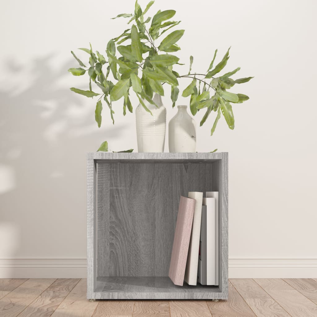 Mesa auxiliar madera contrachapada gris Sonoma 33x33x34,5 cm - Imagen 3