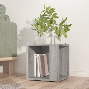 Mesa auxiliar madera contrachapada gris Sonoma 33x33x34,5 cm