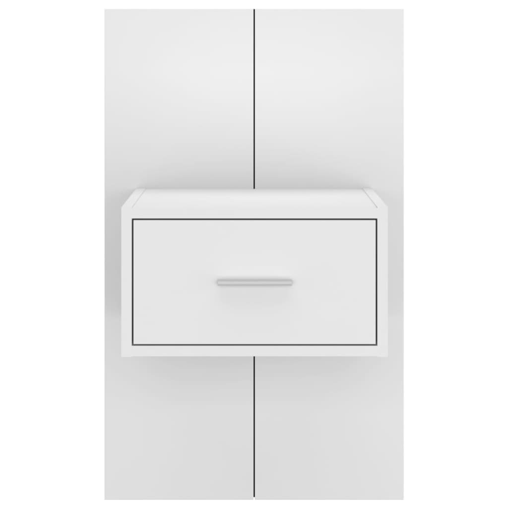 Mesita de noche de pared blanco brillante - Imagen 5