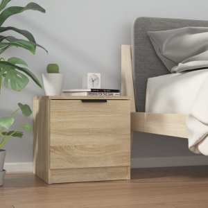 Mesita de noche color roble Sonoma 40x39x40 cm