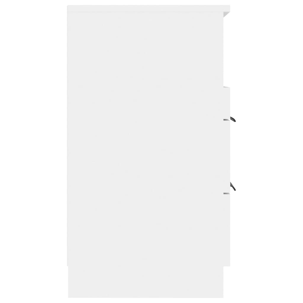 Mesita de noche madera contrachapada blanco - Imagen 4