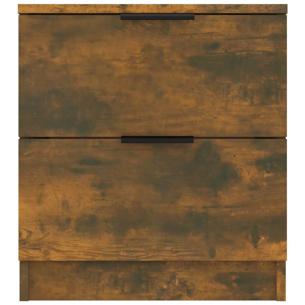 Mesita de noche madera contrachapada color roble ahumado - Imagen 3