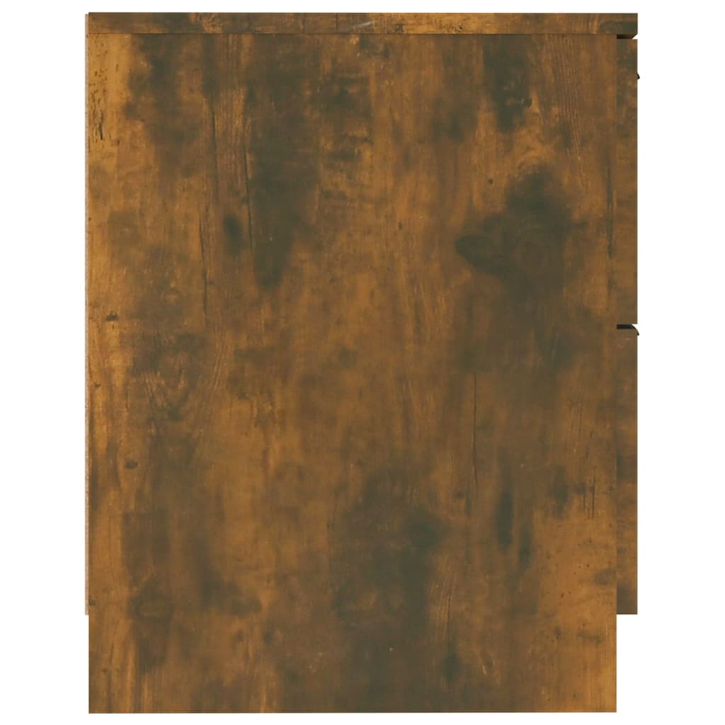 Mesita de noche madera contrachapada color roble ahumado - Imagen 4