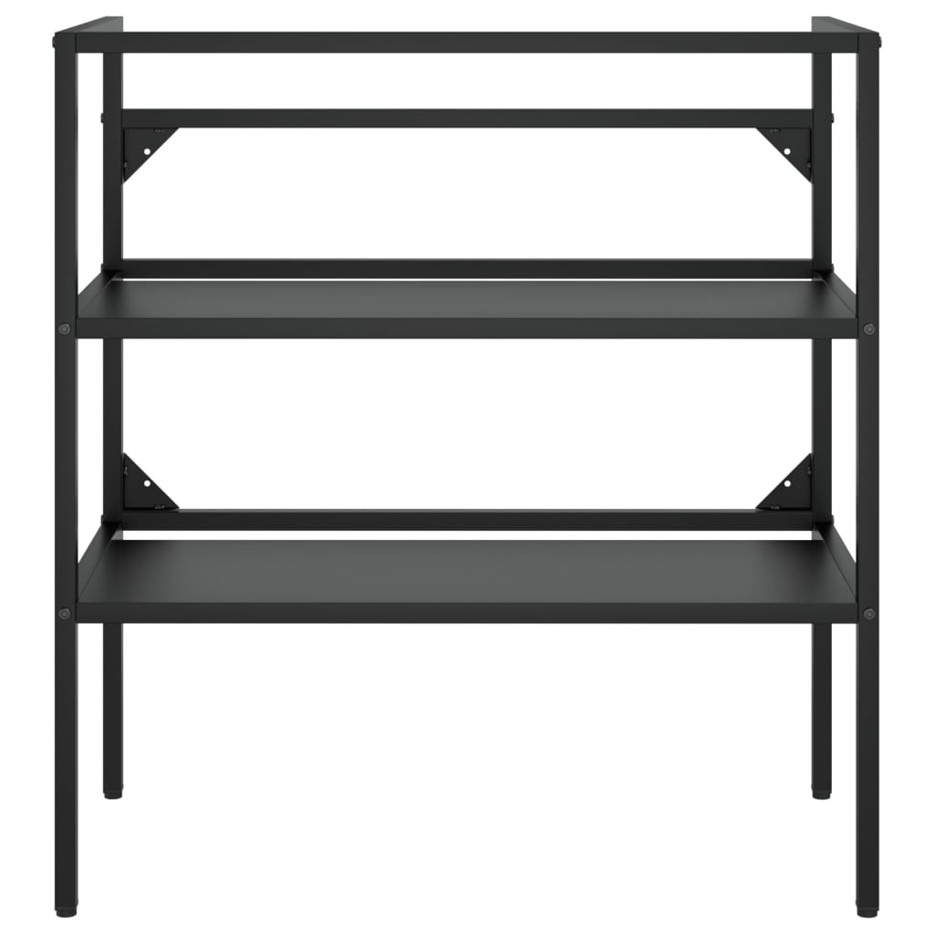 Estructura de baño con lavabo incorporado hierro negro - Imagen 4