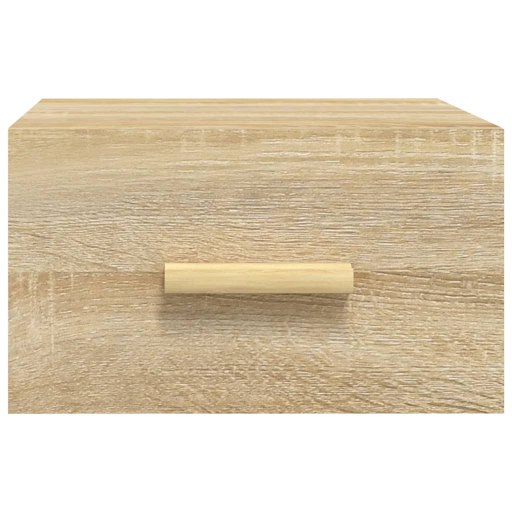 Mesita de noche de pared color roble Sonoma 35x35x20 cm - Imagen 5