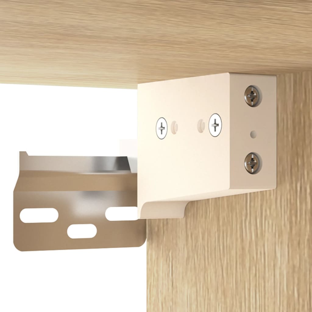 Mesita de noche de pared color roble Sonoma 35x35x20 cm - Imagen 8