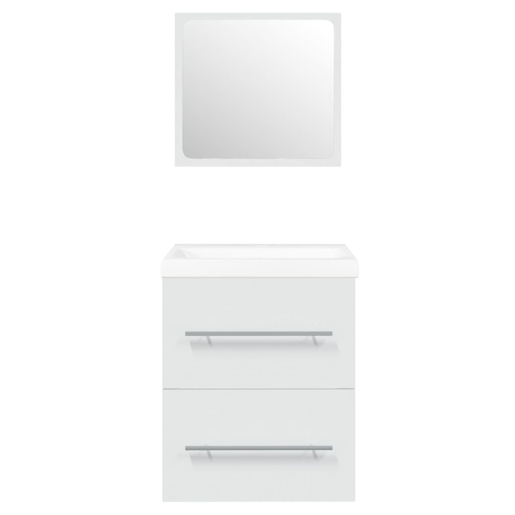 Mueble de baño con lavabo madera contrachapada blanco - Imagen 6