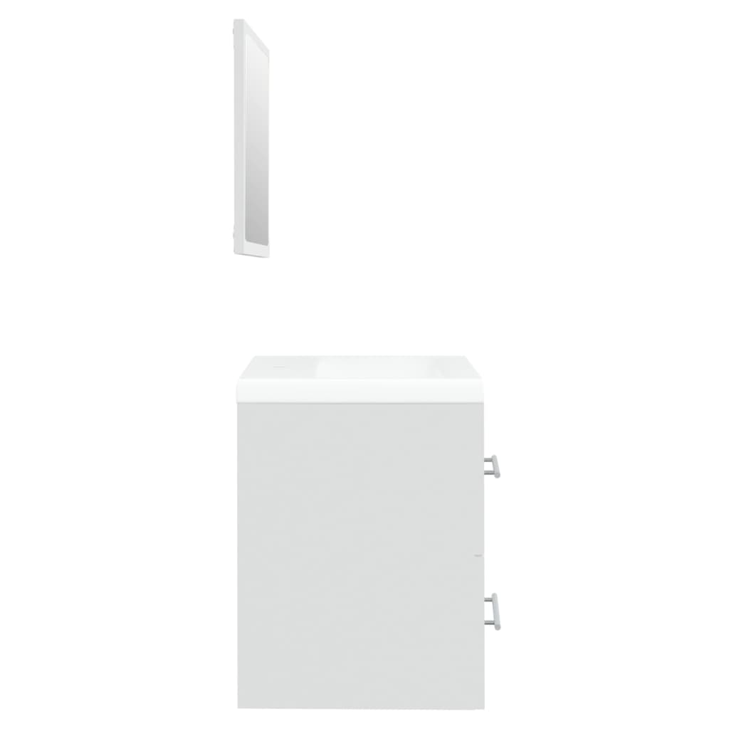 Mueble de baño con lavabo madera contrachapada blanco - Imagen 7