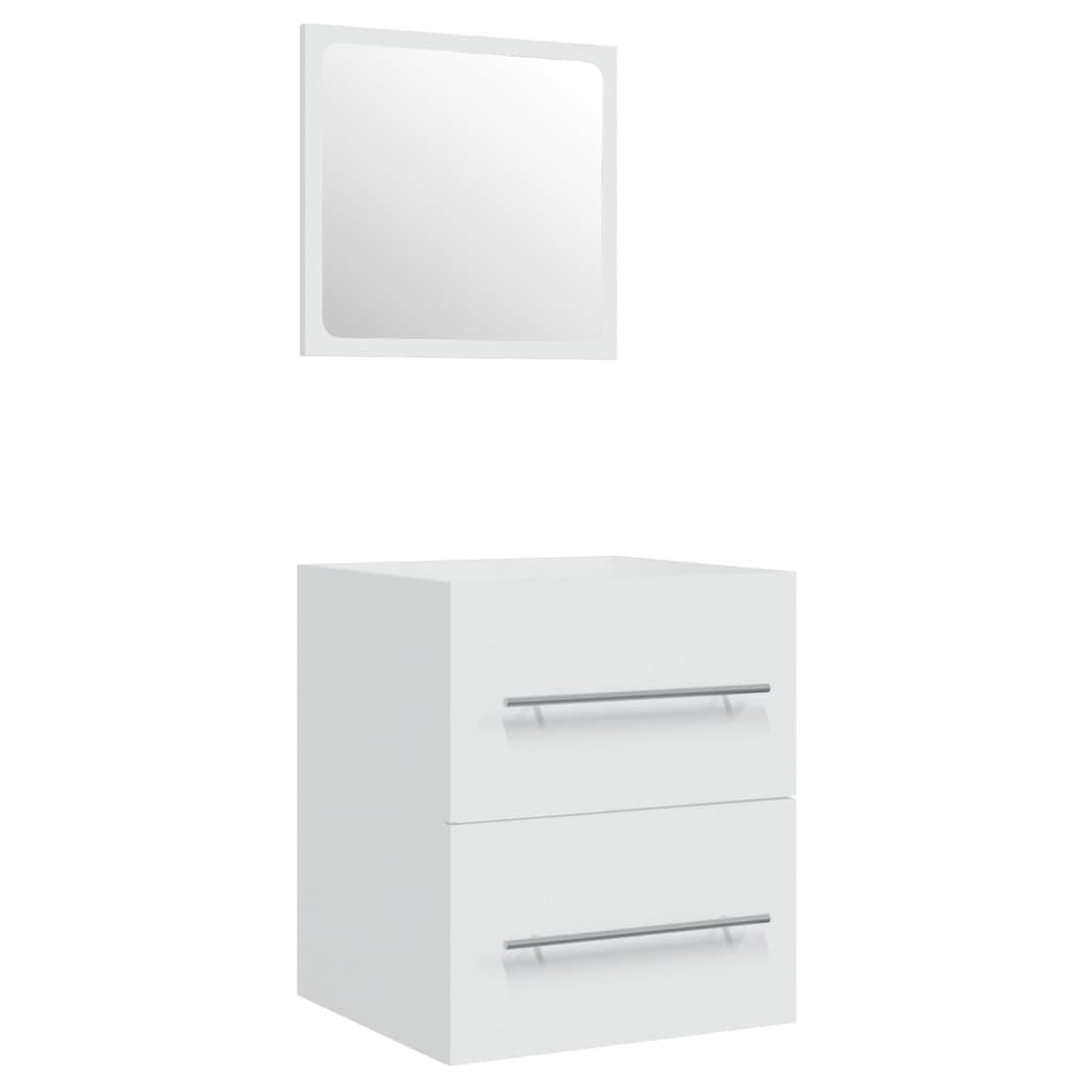 Mueble de baño con lavabo madera contrachapada blanco - Imagen 8