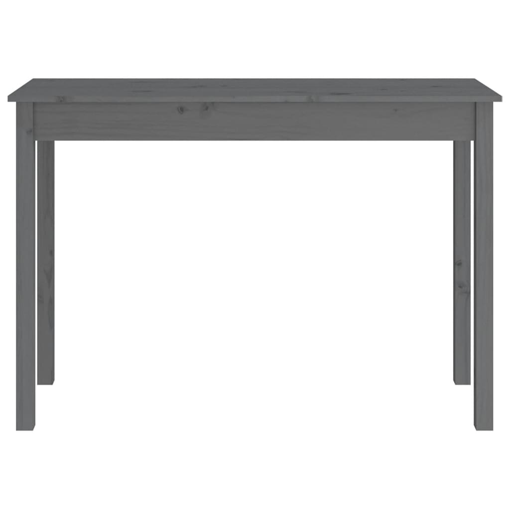 Mesa consola madera maciza de pino gris 110x40x75 cm - Imagen 5